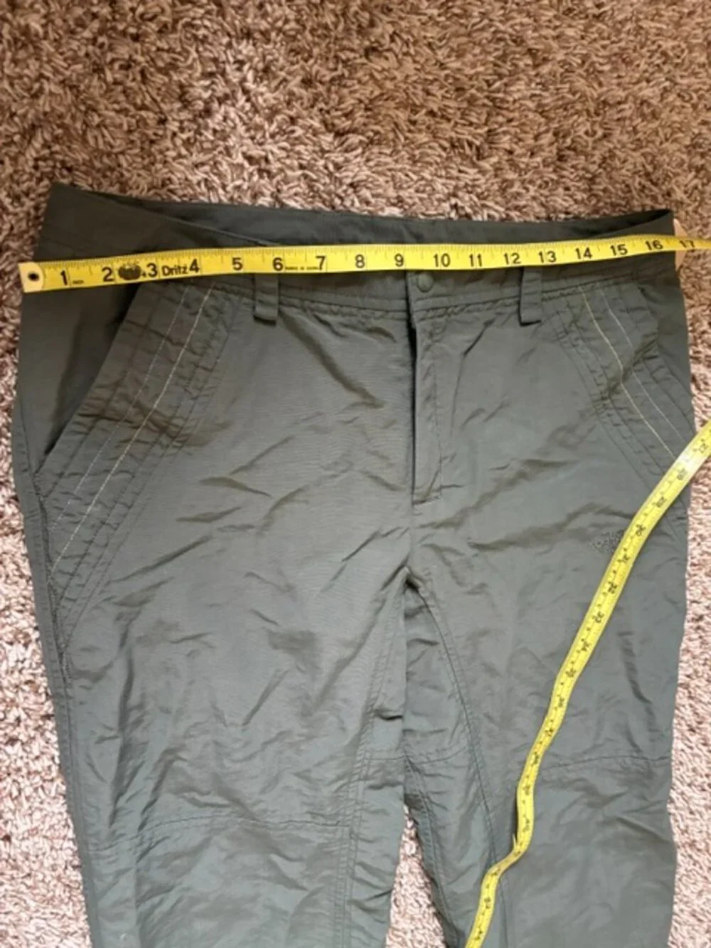 North Face women's nylon pants, size 12, good condition